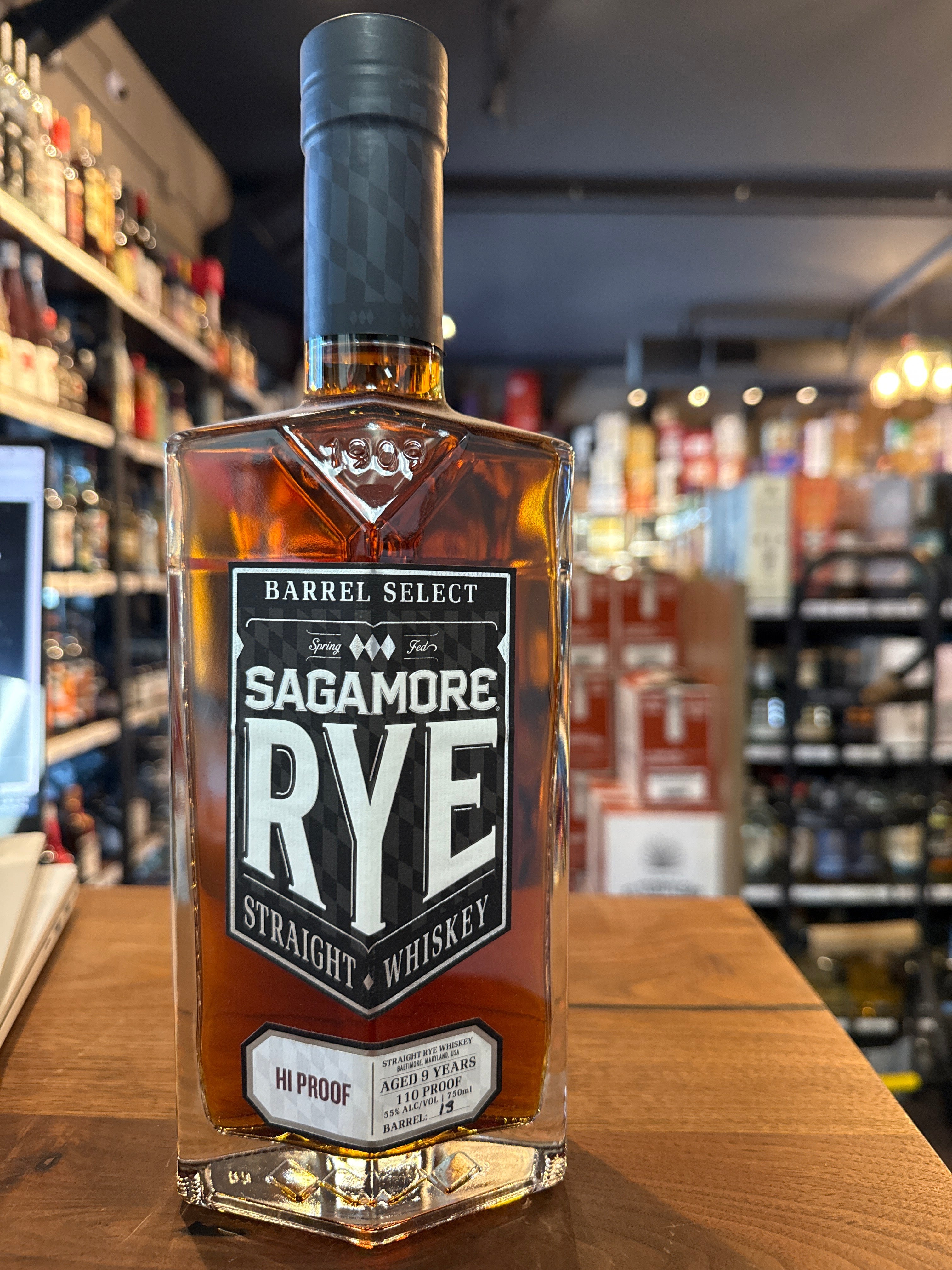 Sagamore Rye Whiskey 9 Years Hi Proof Pick Barrel #13 750ml