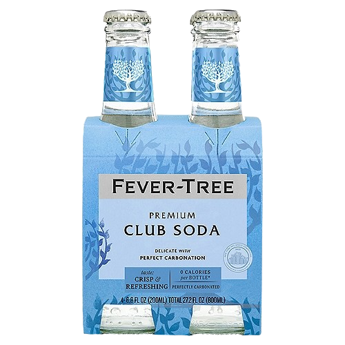 Fever Tree Premium Club Soda / 4-pack of 200 ml. bottles