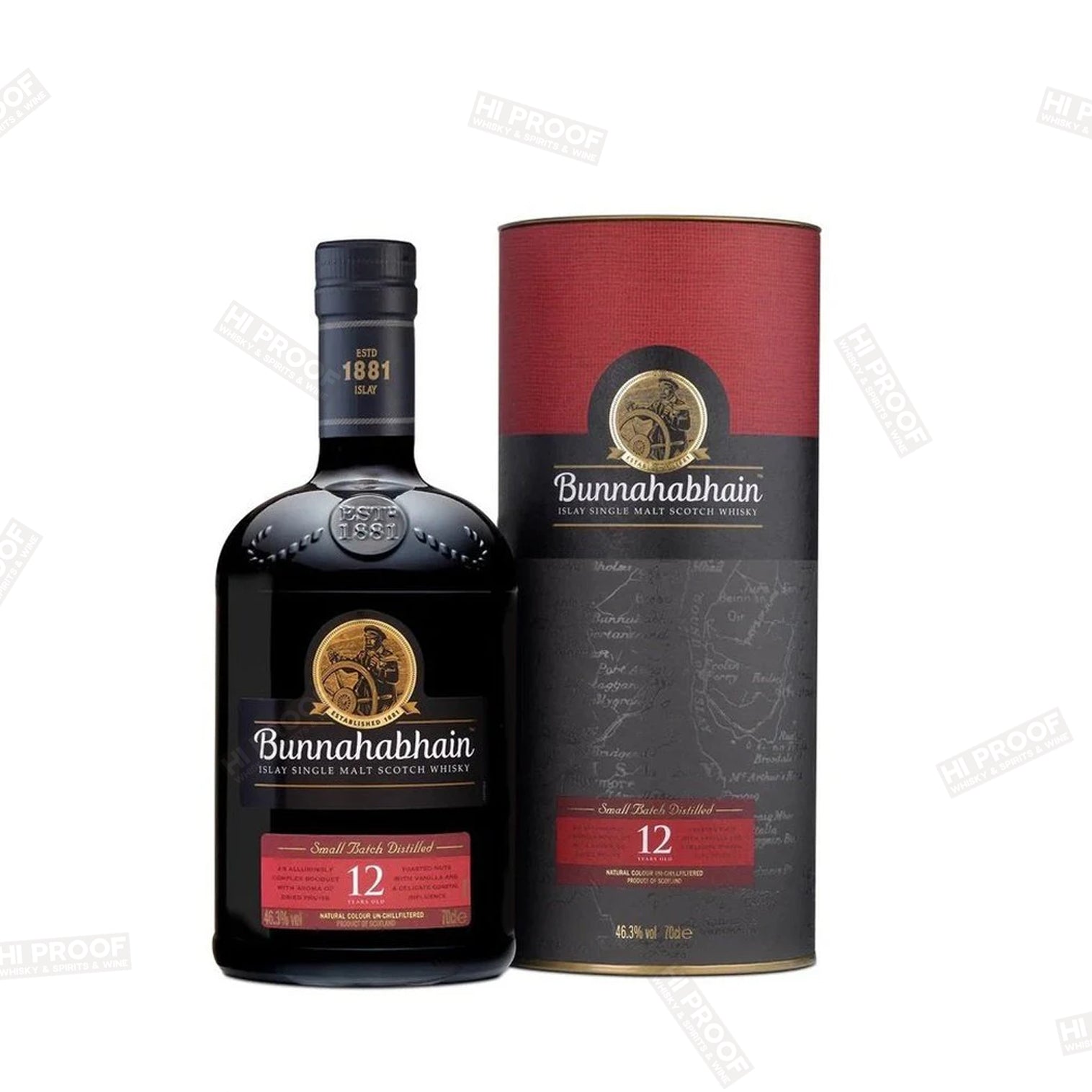 Bunnahabhain 12 Year Old Islay  Single Malt Scotch Whisky  750ml