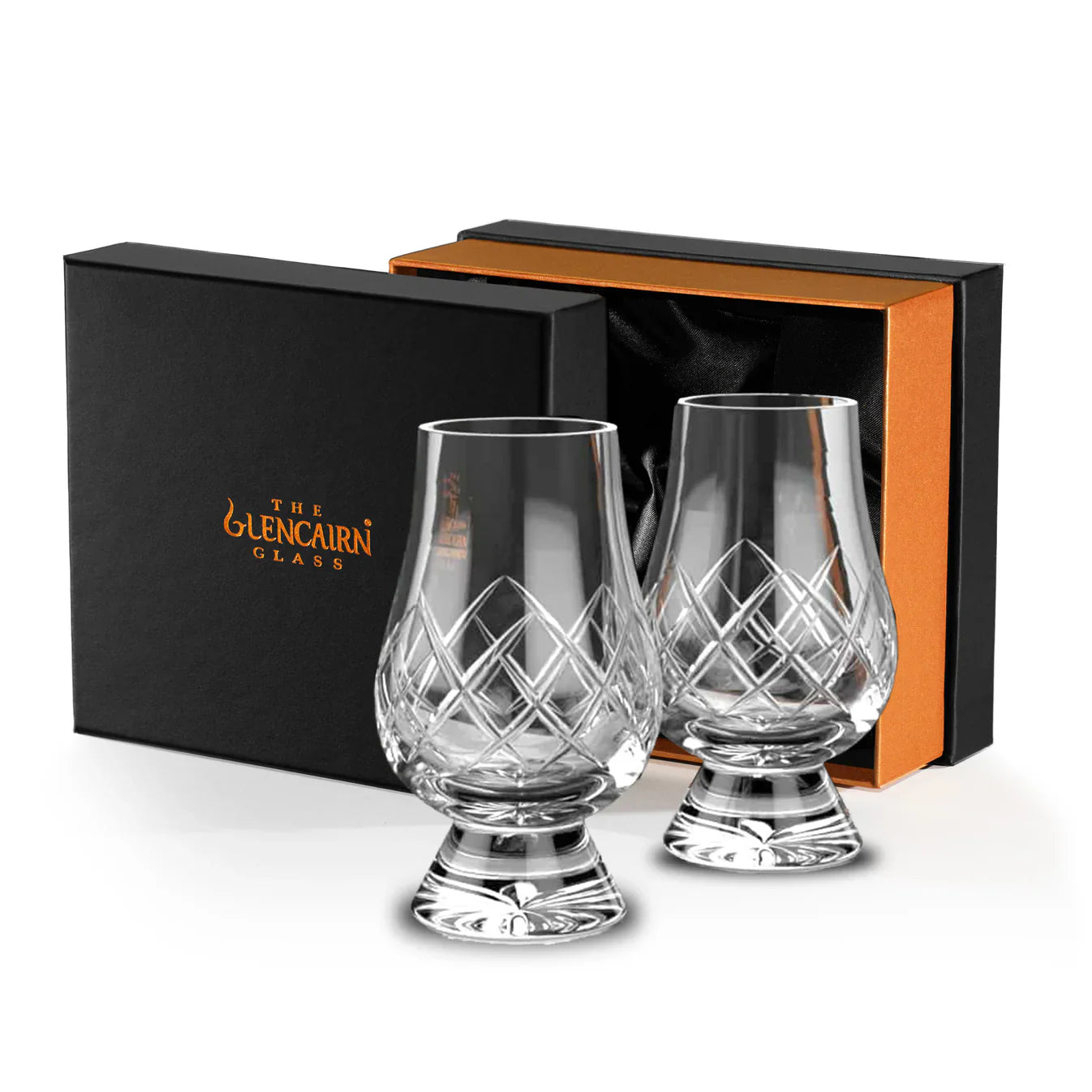 The Glencairn Hand Cut Crystal Glencairn Glasses Set of 2 with Premium Glencairn Gift Box