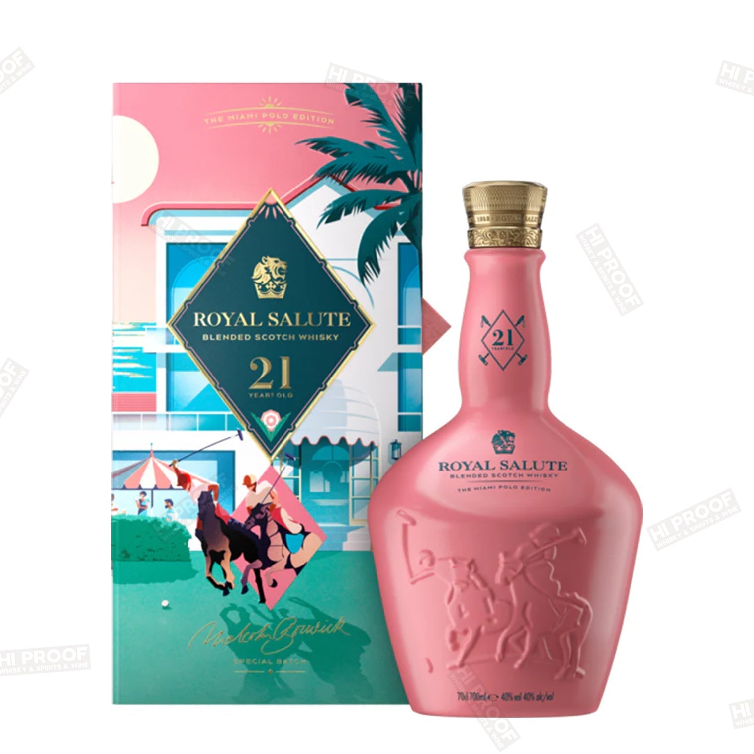 ROYAL SALUTE SCOTCH BLENDED THE MIAMI POLO EDITION 21 year CHIVAS BROTHERS
