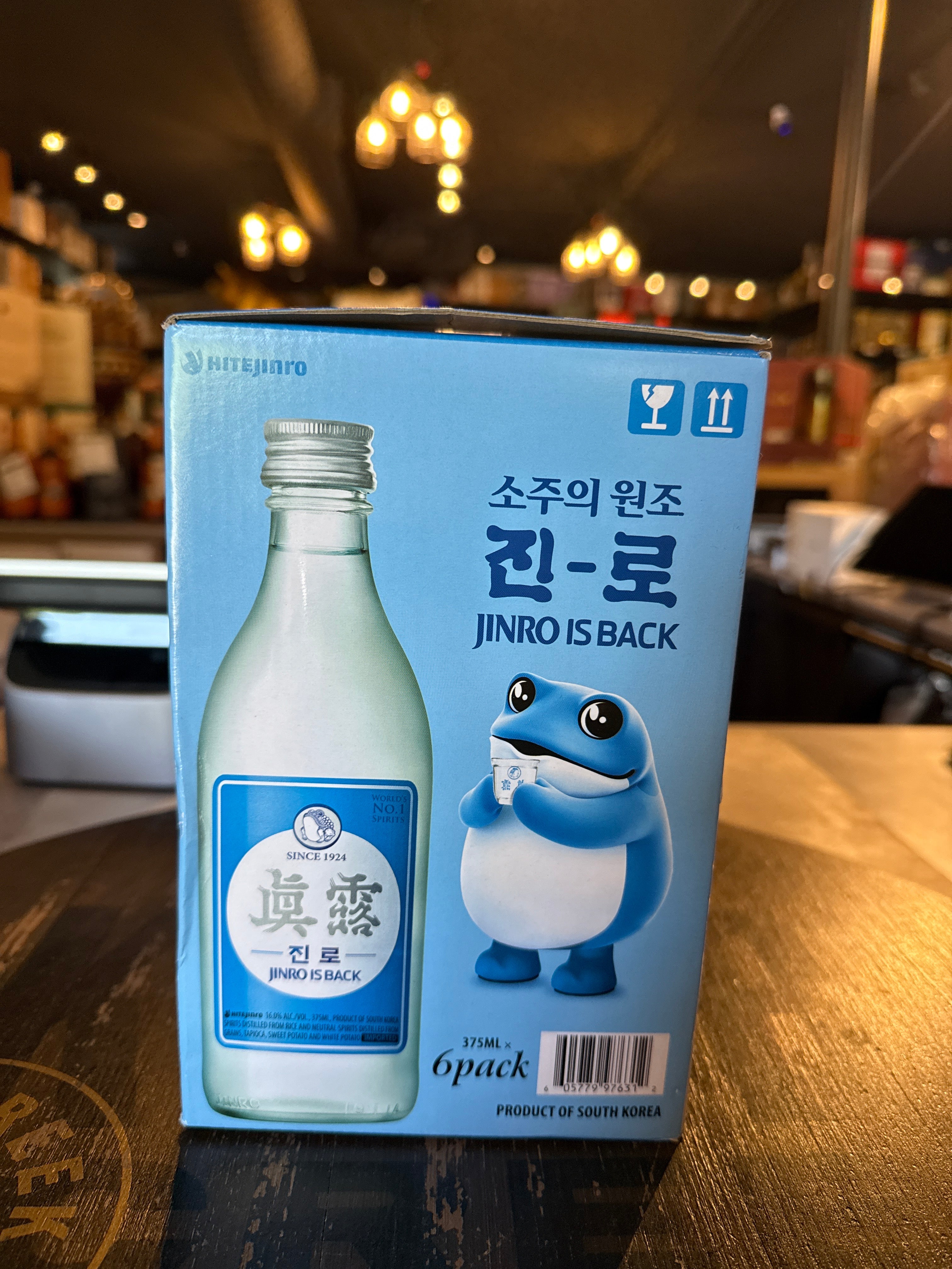 JINRO IS BACK SOJU 6PK 32Proof 375ml 진로 이즈 백 소주