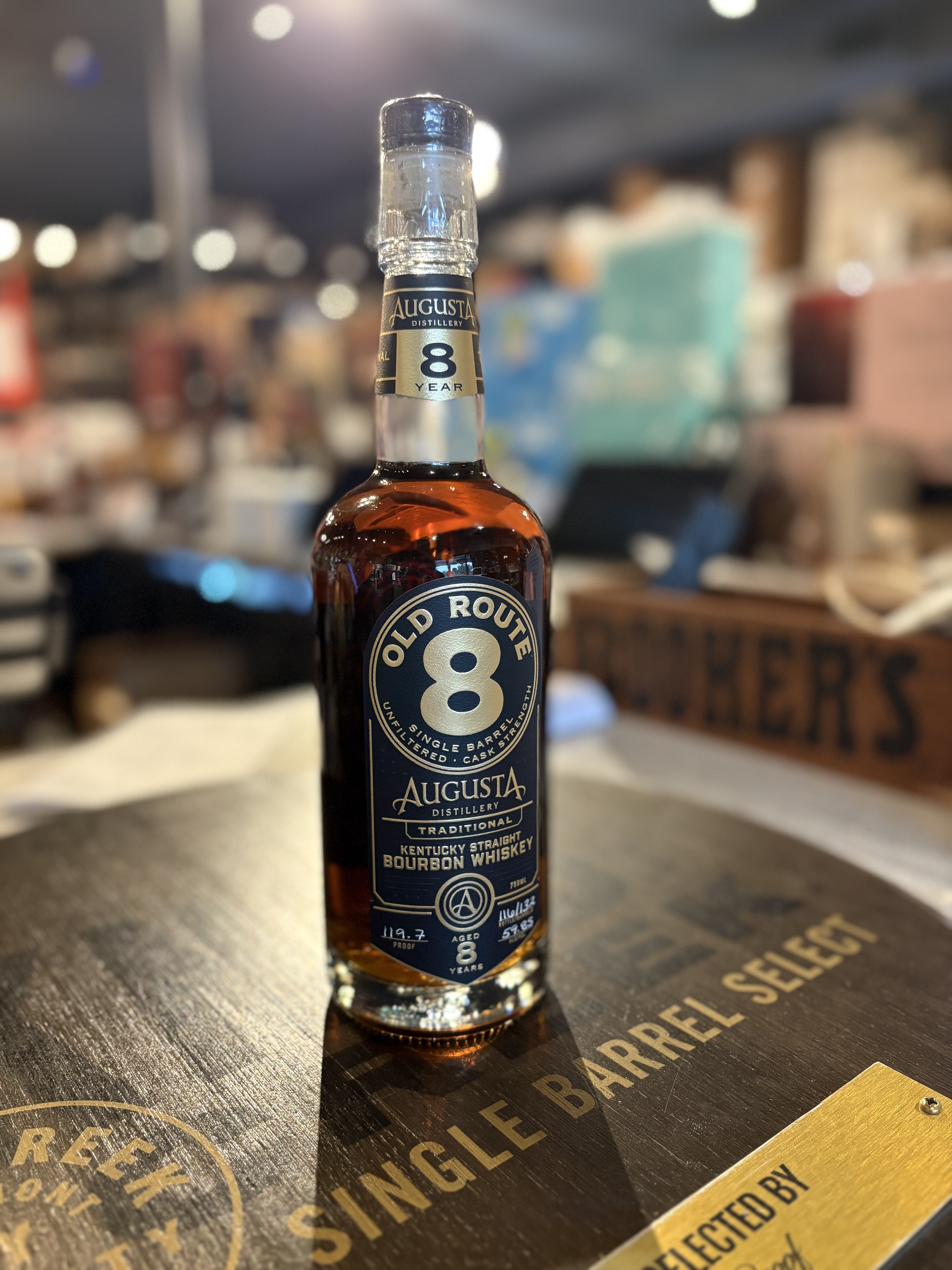 OLD ROUTE 8 LIMITED 8-YEAR SINGLE BARREL 119.7 Proof 750ml