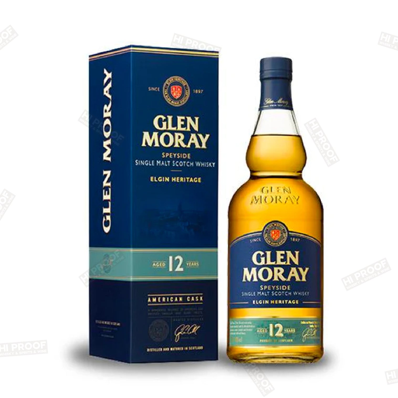 GLEN MORAY 12 YEARS OLD SCOTCH SINGLE MALT SPEYSIDE 750ML