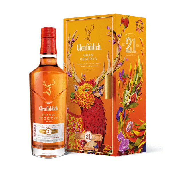 Glenfiddich 21 Year Old Reserva Rum Cask Finish New year Design 750ML