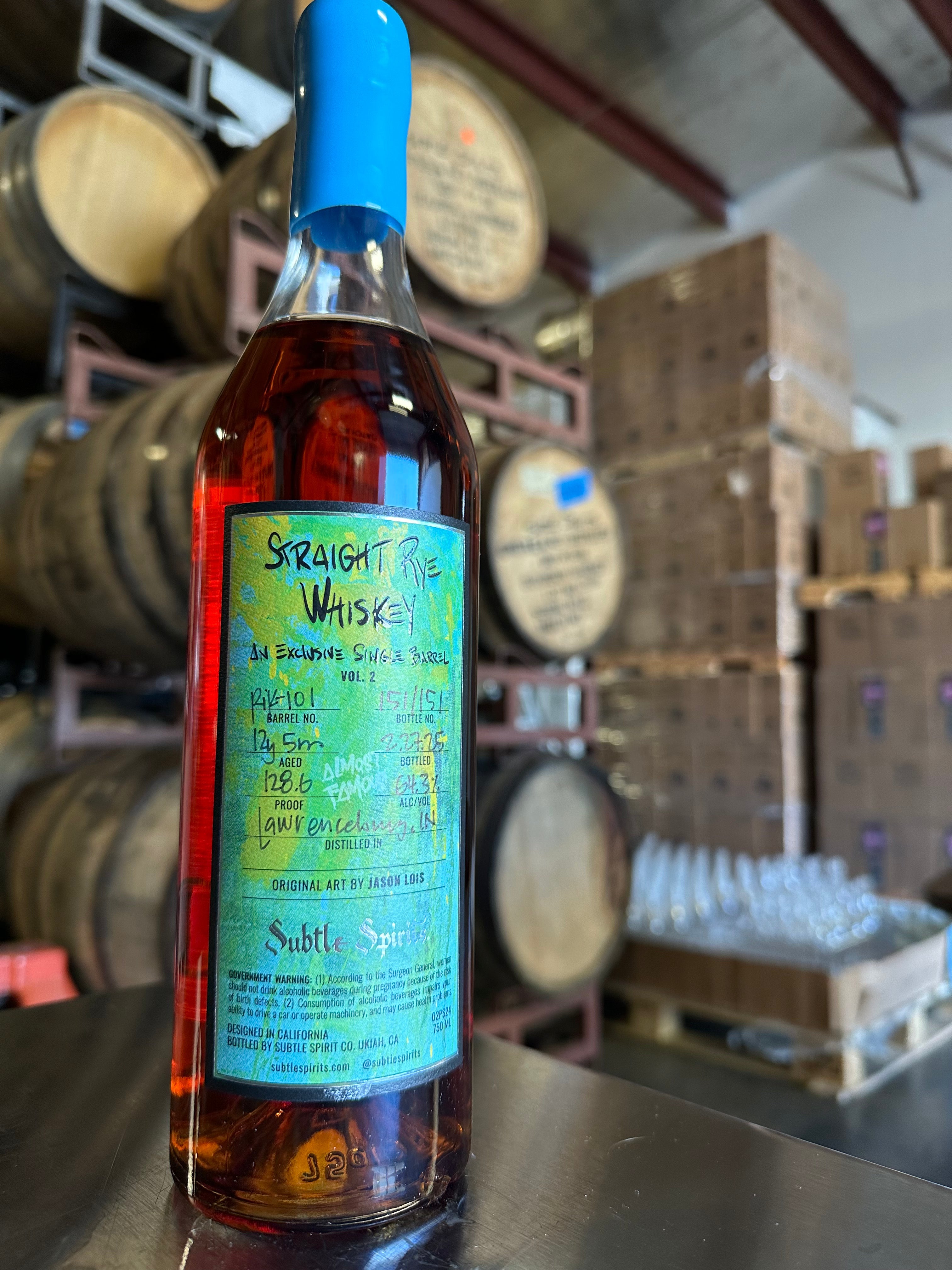 Spirits Single Barrel(RIK-101) Hi Proof Pick Rye Whiskey