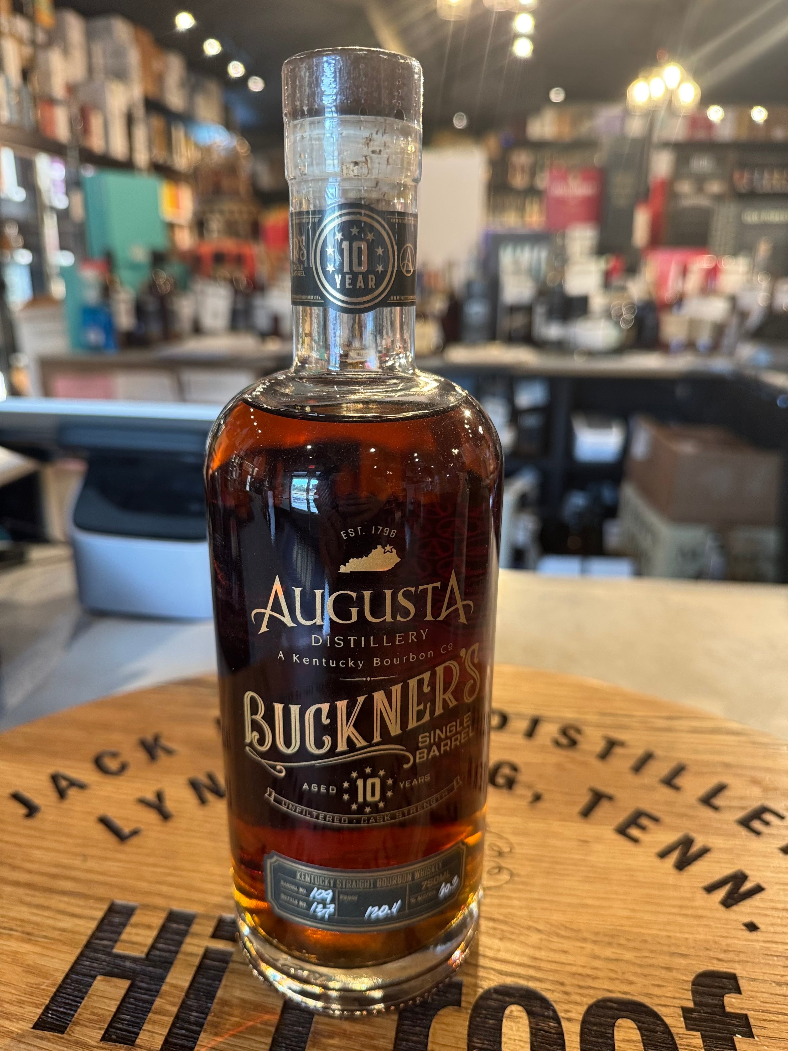 BUCKNER’S 10-YEAR 120.4Proof  SINGLE BARREL UNFILTERED CASK STRENGTH KENTUCKY STRAIGHT BOURBON WHISKEY