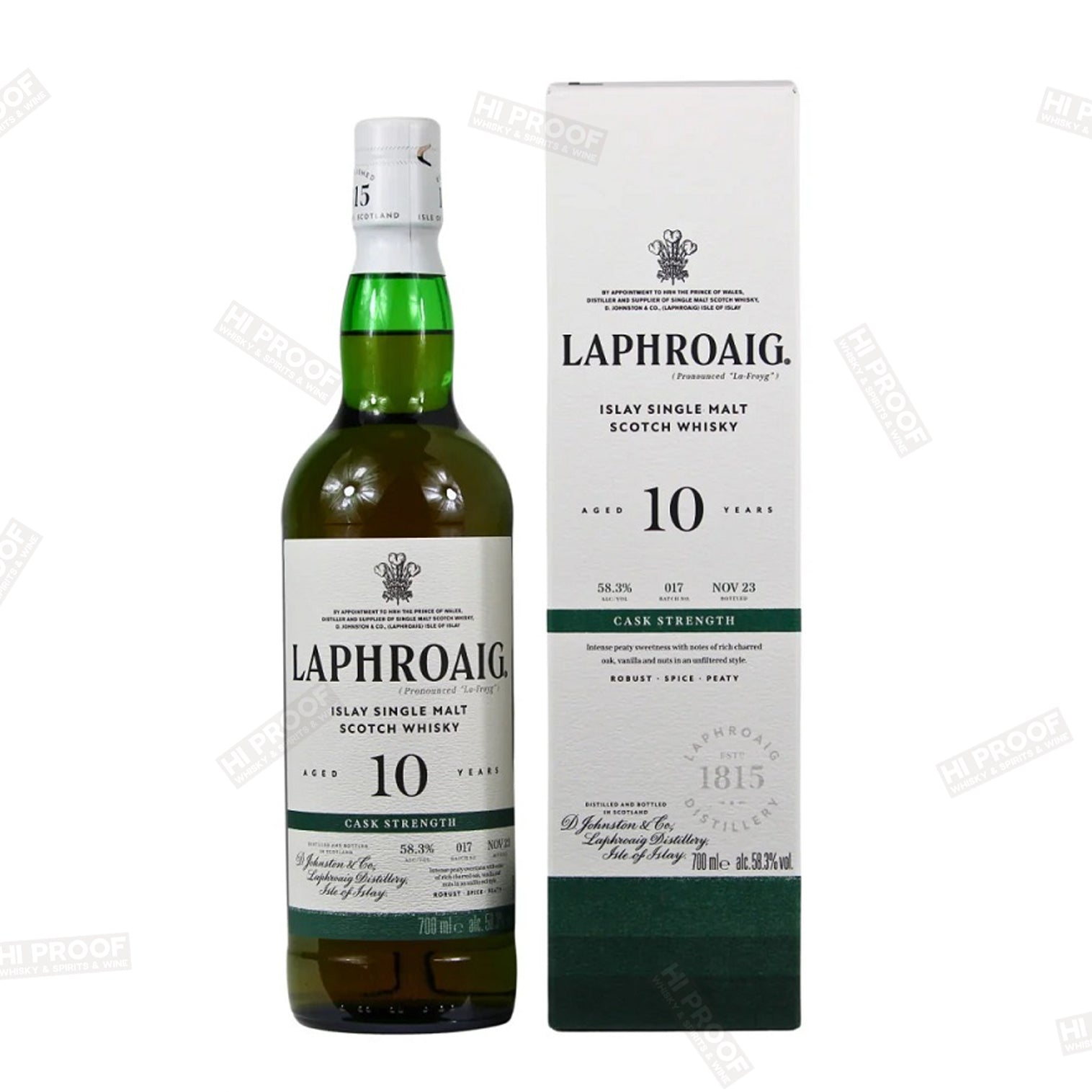 Laphroaig 10 year  Batch 17 Cask Strength Islay Single Malt Scotch Whisky 750ml