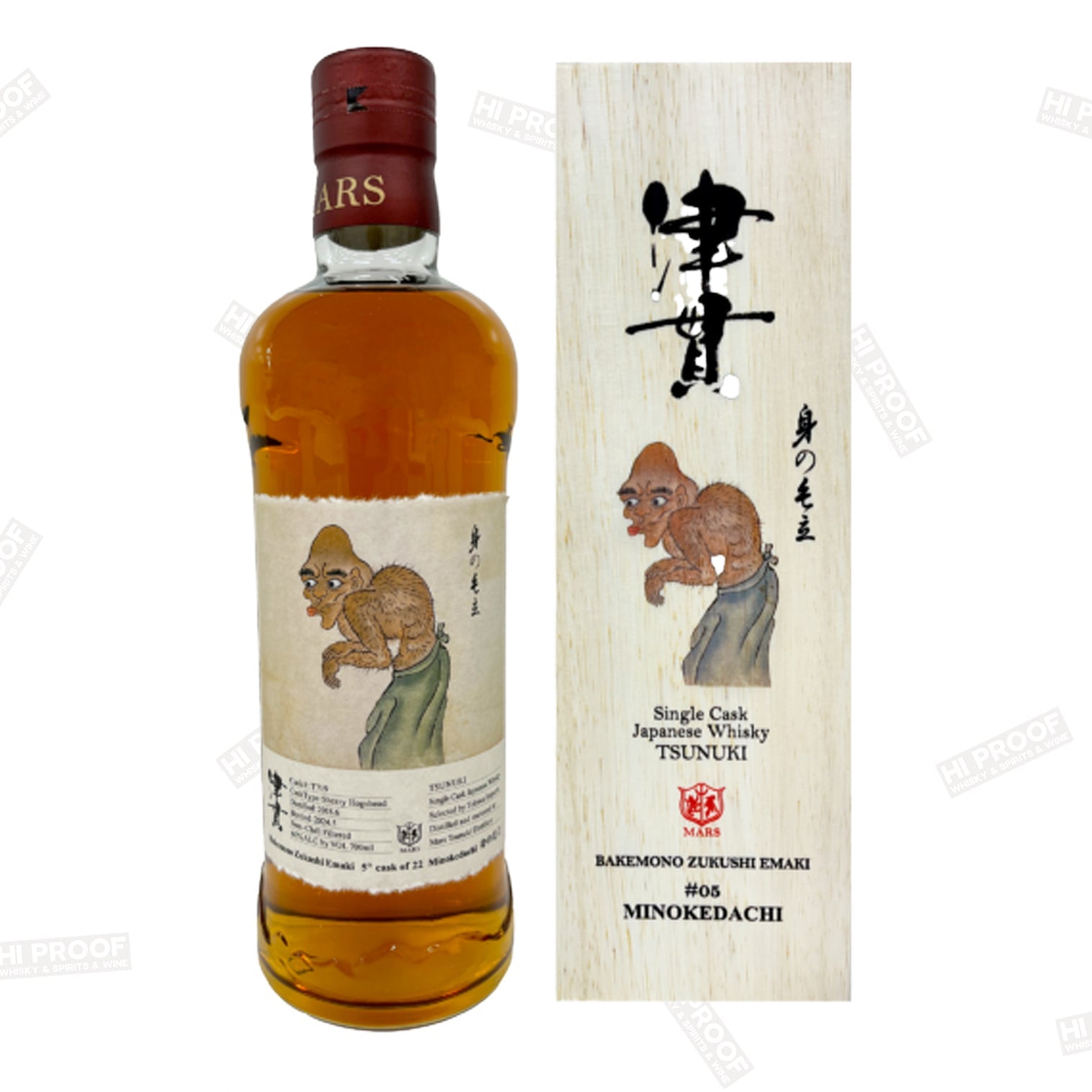 Mars Whisky Single Malt Whisky, 'Tsunuki Bakemono #05 - Single Cask T719' 700ml