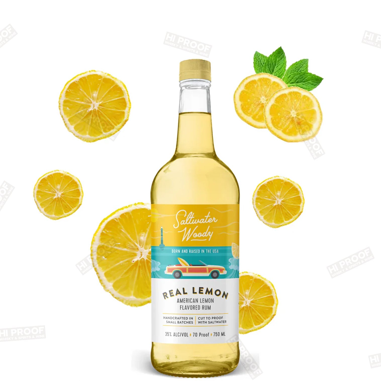 Saltwater woody  Lemon Flavored Rum 750ml