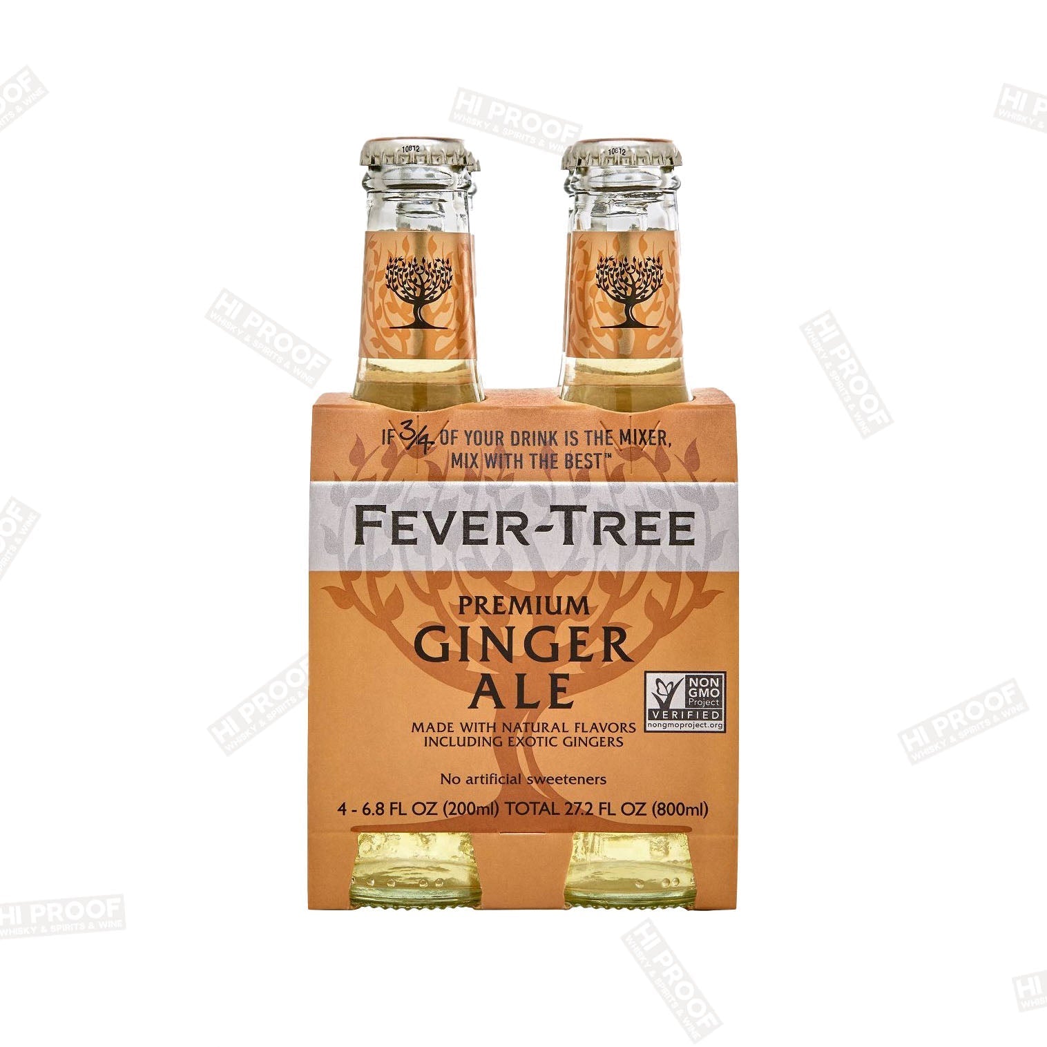 Fever-Tree Premium Ginger Ale / 4-pack of 200 ml. bottles - Hi Proof - Fever Tree