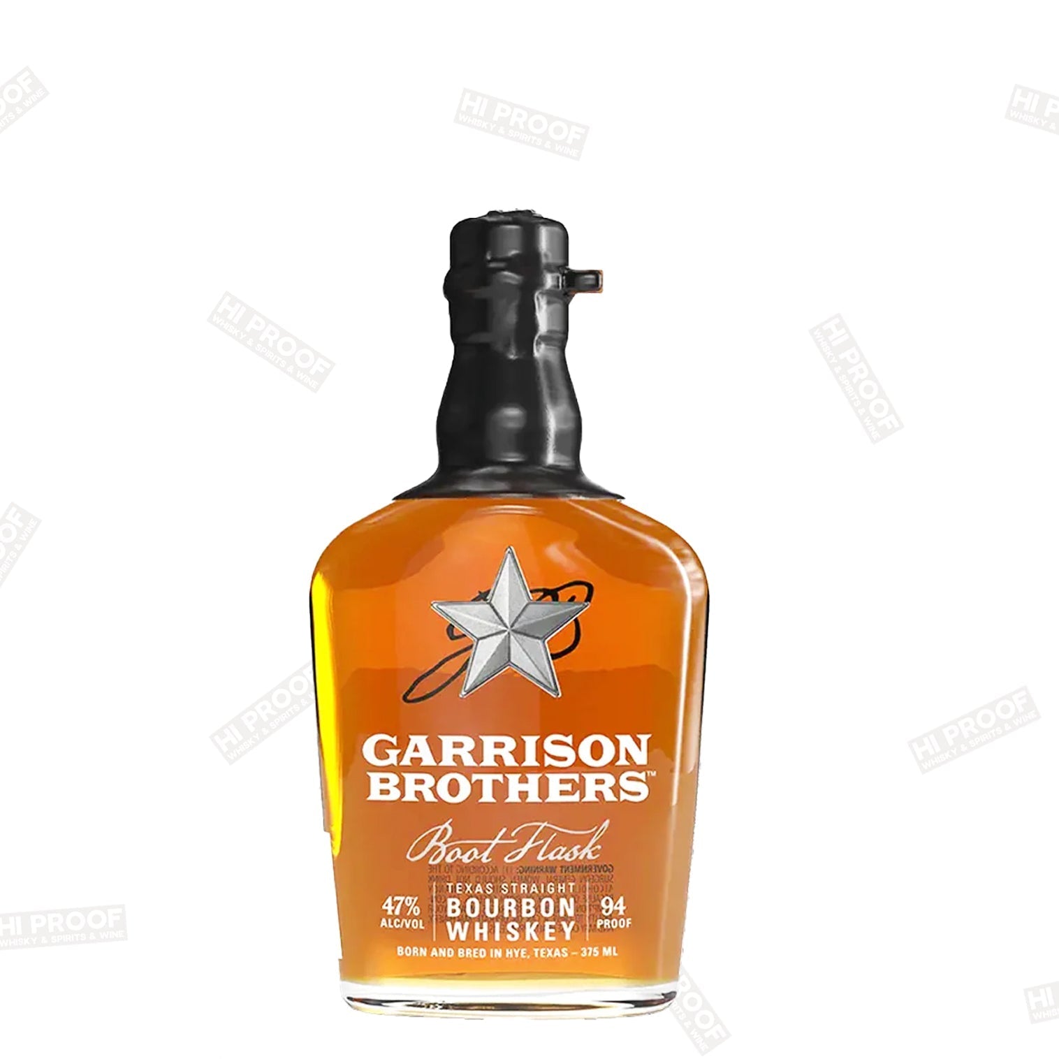GARRISON BROTHERS Straight Bourbon Whiskey Boot Flask 375ml - Hi Proof - Garrison Brothers