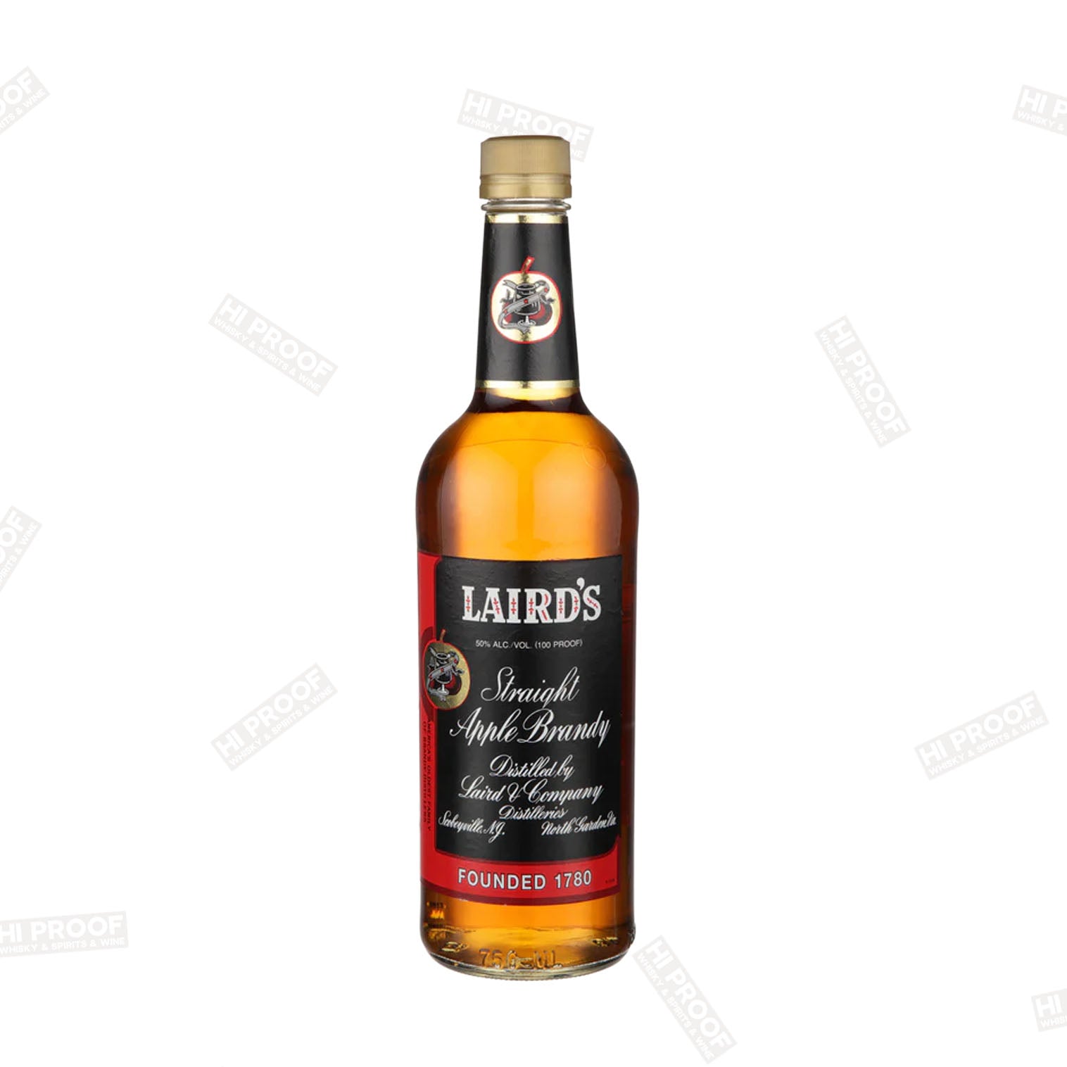 Laird's Straight Apple Brandy 100proof 750ml - Hi Proof - Laird's