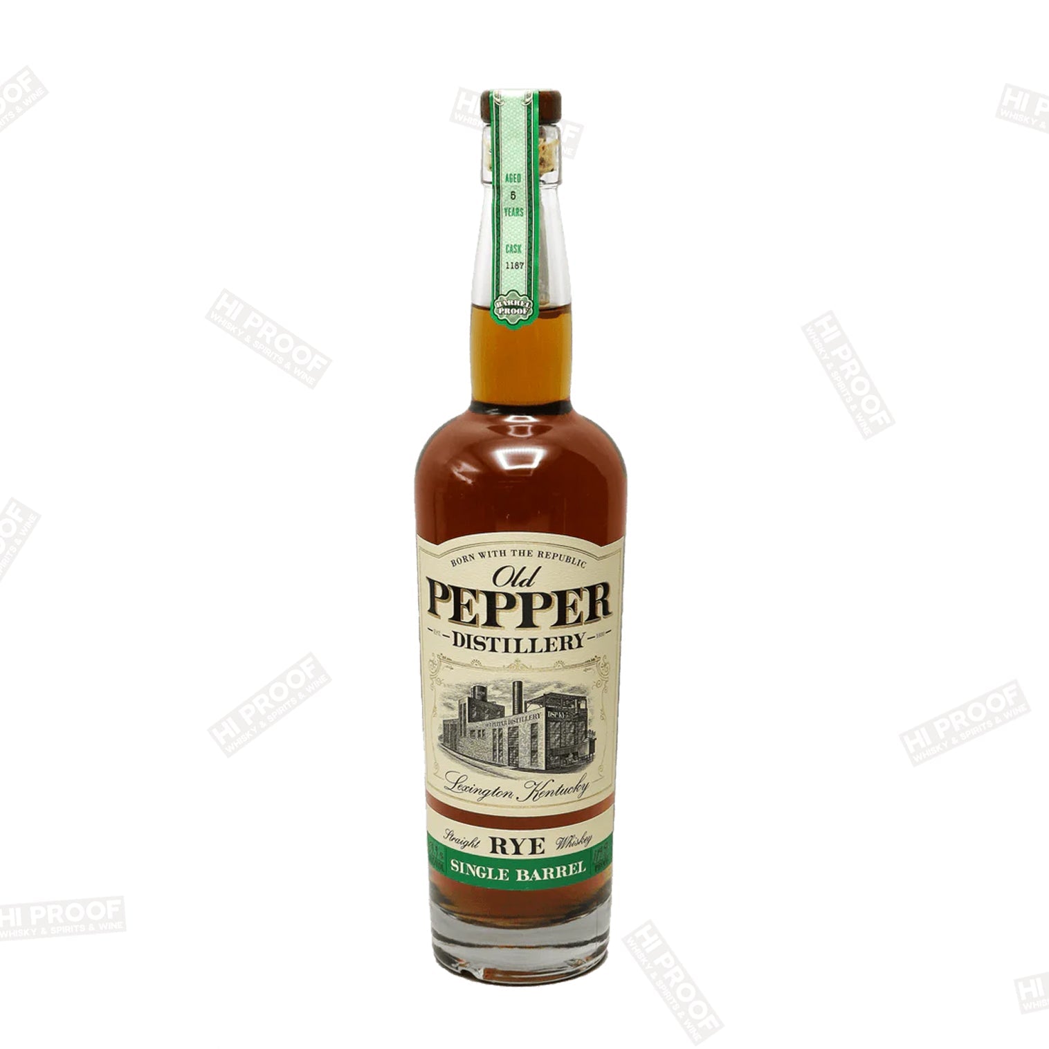 OLD PEPPER SINGLE BARREL RYE - 126.6 PROOF 750ml - Hi Proof - OLD PEPPER